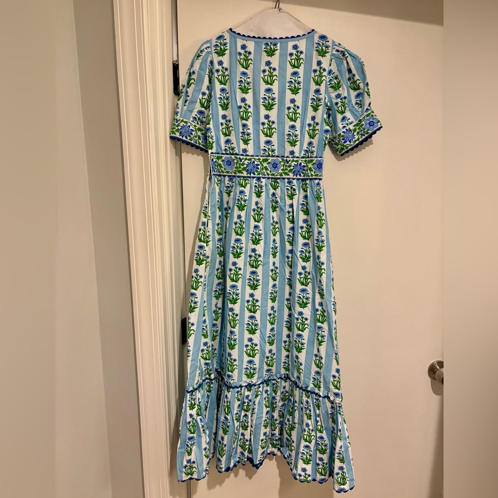 Pink City Prints Sky Lily Stripe Evelyn Dress - Picture 5 of 8